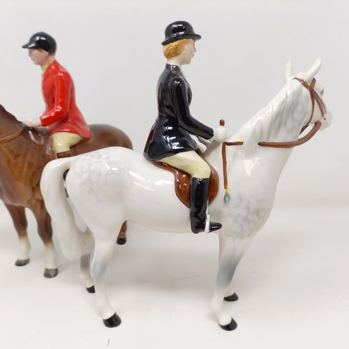 1001 - A Beswick Huntswoman, grey, 1730, and a Huntsman, brown, 1501, both gloss (2)