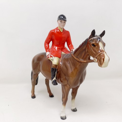 1001 - A Beswick Huntswoman, grey, 1730, and a Huntsman, brown, 1501, both gloss (2)