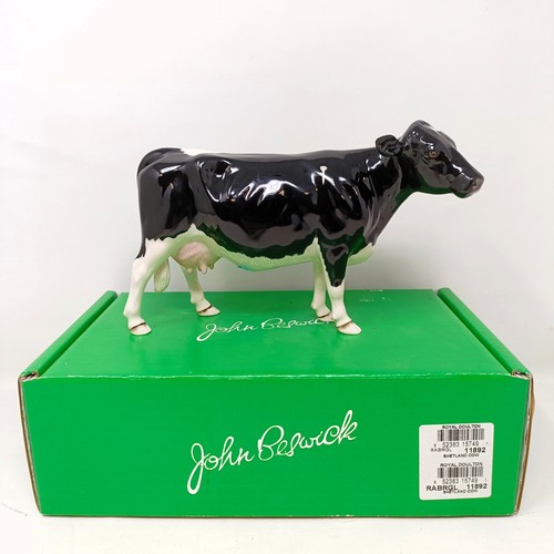 1007 - A Beswick Belted Galloway Cow, 4113A, and a Shetland Cow, 4112, both gloss (2)...