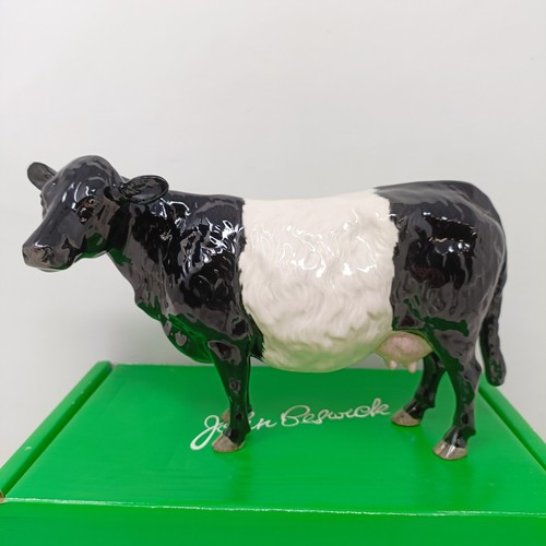 1007 - A Beswick Belted Galloway Cow, 4113A, and a Shetland Cow, 4112, both gloss (2)...