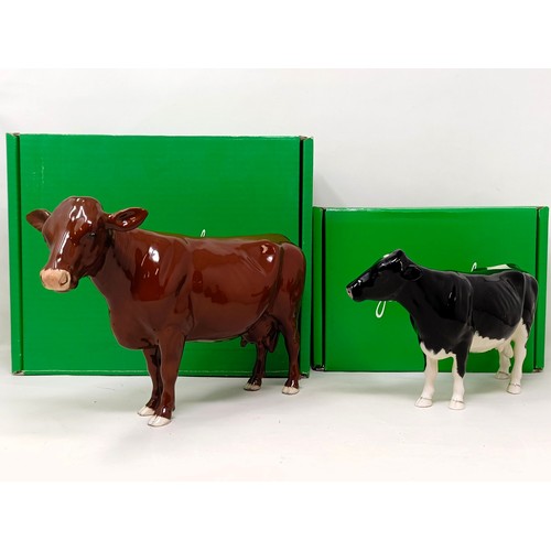 1008 - A Beswick Shetland Cow, 4112, and a Red Poll Cow, 4111, both gloss (2)...