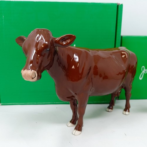 1008 - A Beswick Shetland Cow, 4112, and a Red Poll Cow, 4111, both gloss (2)...