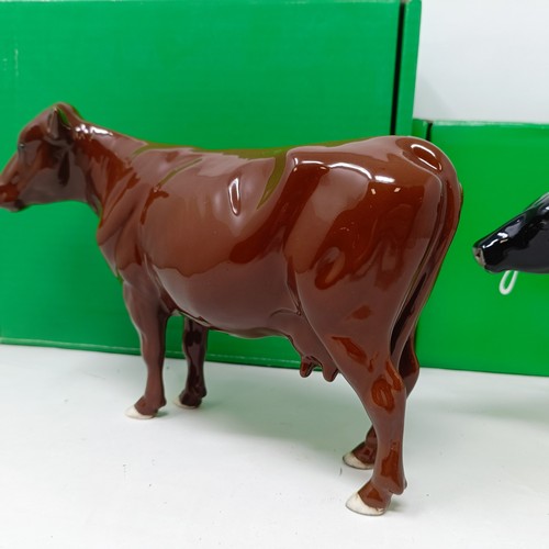 1008 - A Beswick Shetland Cow, 4112, and a Red Poll Cow, 4111, both gloss (2)