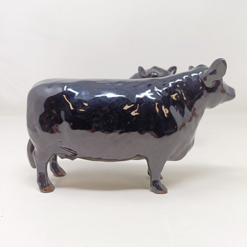 1010 - A Beswick Aberdeen Angus Bull, 1562, an Aberdeen Angus Cow, 1563, and a Jersey Cow, 1345, all gloss ... 