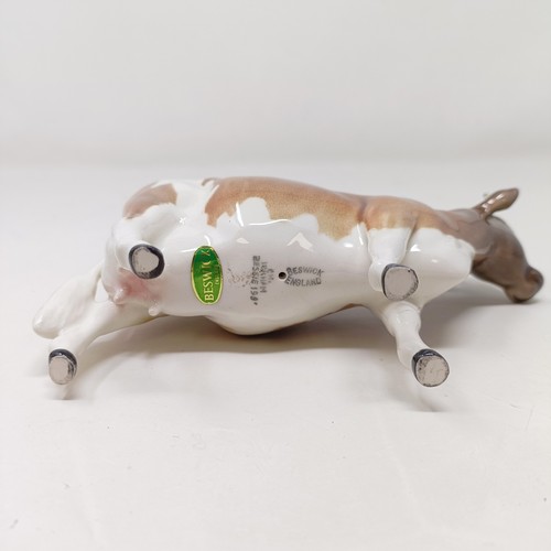 1012 - A Beswick Ayrshire Bull, 1454B, and an Ayrshire Cow, 1350, both gloss (2)