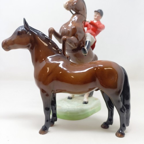 1013 - A Beswick Dartmoor Pony, 1642, and a Huntsman, brown, 868, 2nd version, both gloss (2)