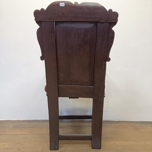 1262 - An oak Wainscot type armchair