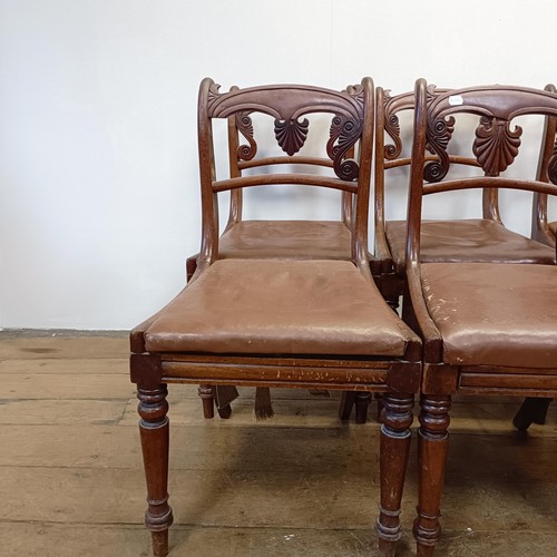 1274 - A set of eight mahogany dining chairs, in need of extensive restoration (8)