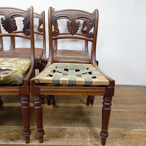 1274 - A set of eight mahogany dining chairs, in need of extensive restoration (8)