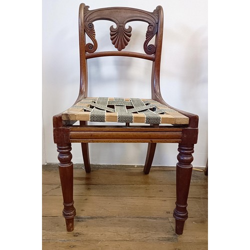 1274 - A set of eight mahogany dining chairs, in need of extensive restoration (8)