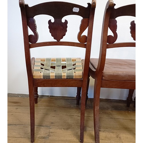 1274 - A set of eight mahogany dining chairs, in need of extensive restoration (8)