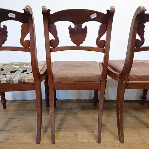 1274 - A set of eight mahogany dining chairs, in need of extensive restoration (8)