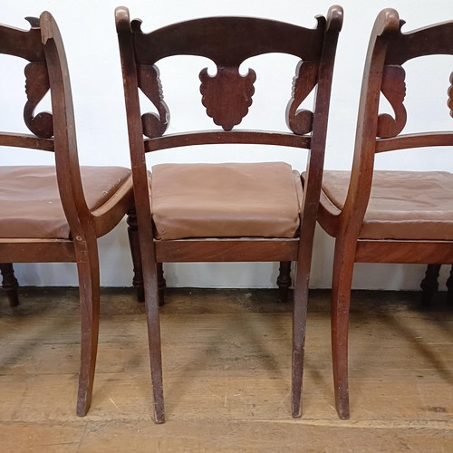 1274 - A set of eight mahogany dining chairs, in need of extensive restoration (8)