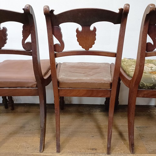 1274 - A set of eight mahogany dining chairs, in need of extensive restoration (8)