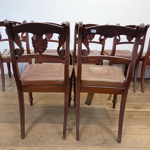 1274 - A set of eight mahogany dining chairs, in need of extensive restoration (8)