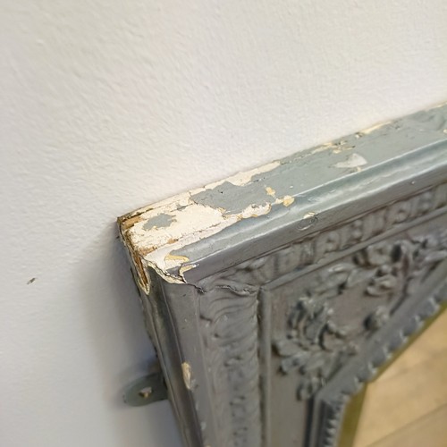 1286 - A painted overmantel mirror, 101 x 147 cm