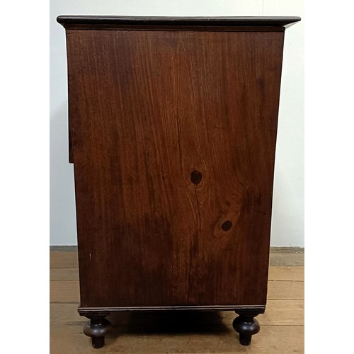 1302 - A mahogany cupboard, converted from a commode, 66 cm wide