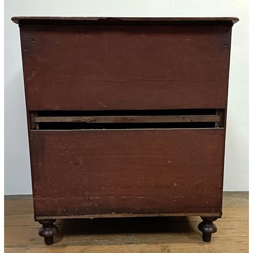 1302 - A mahogany cupboard, converted from a commode, 66 cm wide