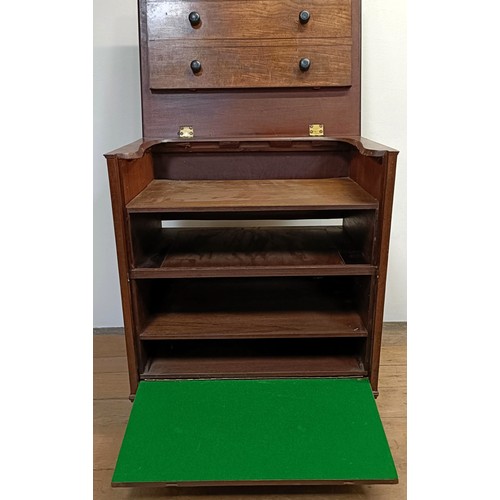 1302 - A mahogany cupboard, converted from a commode, 66 cm wide