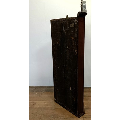 1306 - A mahogany corner cabinet, with a single glazed door, 72 cm wide