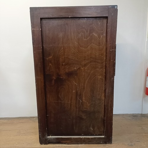 1316 - A vintage oak four drawer filing cabinet, 43 cm wide