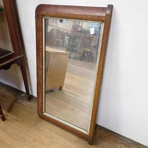 1301 - A mahogany display cabinet, 92 cm wide, a pair of two drawer chests, a trunk, a mirror and a sideboa... 