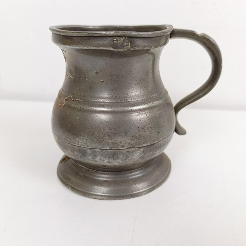 1079 - A graduated set of pewter mugs, and assorted other items (2 boxes)