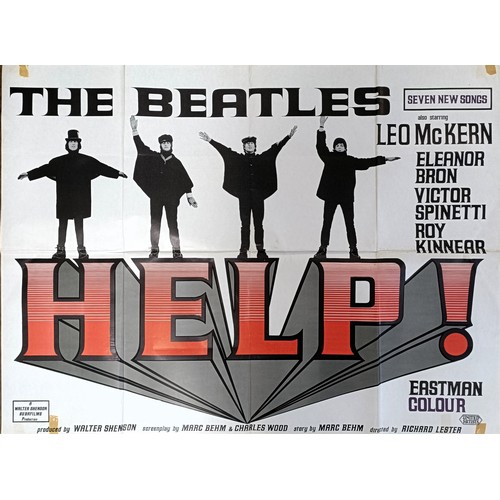 135 - The Beatles, Help!, British quad film poster, foldedProvenance: Sold on behalf of The Dorset Blind A... 