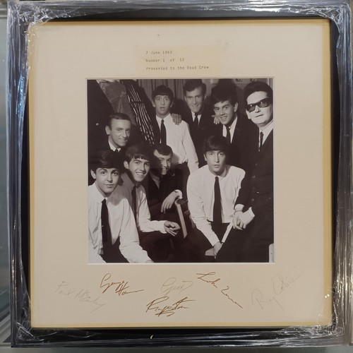 137 - The Beatles and Roy Orbison photograph,  signed on mount 36 x 36 cm, label verso Provenance: Consign... 