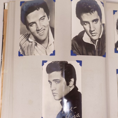 126 - A scrapbook album of the stars, to include Elvis Presley and Cliff Richard, some signed