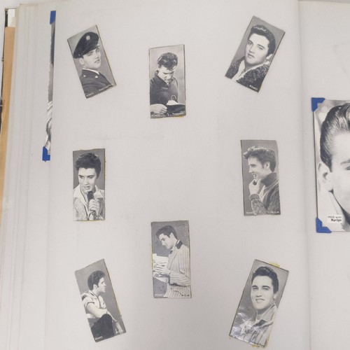 126 - A scrapbook album of the stars, to include Elvis Presley and Cliff Richard, some signed