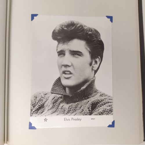 126 - A scrapbook album of the stars, to include Elvis Presley and Cliff Richard, some signed