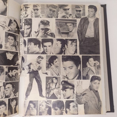 126 - A scrapbook album of the stars, to include Elvis Presley and Cliff Richard, some signed