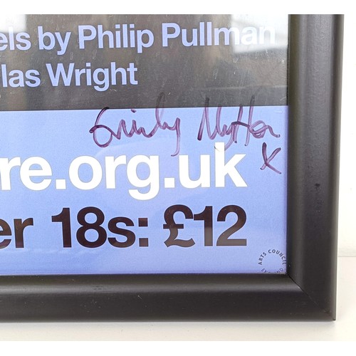 115 - A His Dark Materials theatre poster, signed by Philip Pullman and cast, 57 x 36 cm and programme (2)