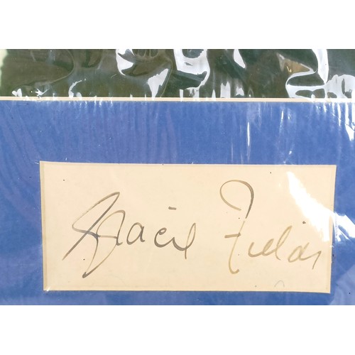 116 - A Gracie Fields autograph with photograph, mounted