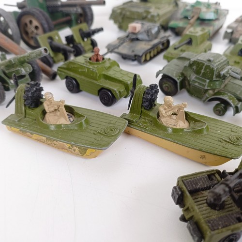 204 - Assorted play worn military vehicles (box)