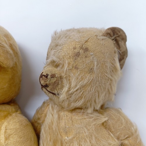 228 - Three well loved teddy bears (3)