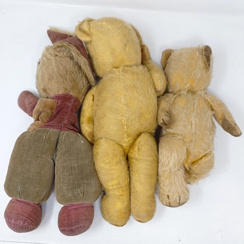 228 - Three well loved teddy bears (3)