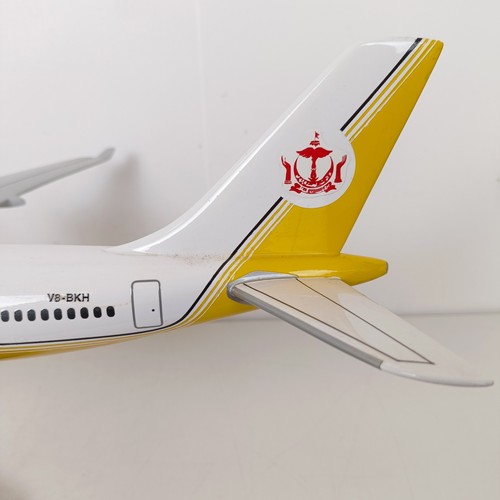 242 - A model of an Airbus A340, on a stand, 58 cm wide