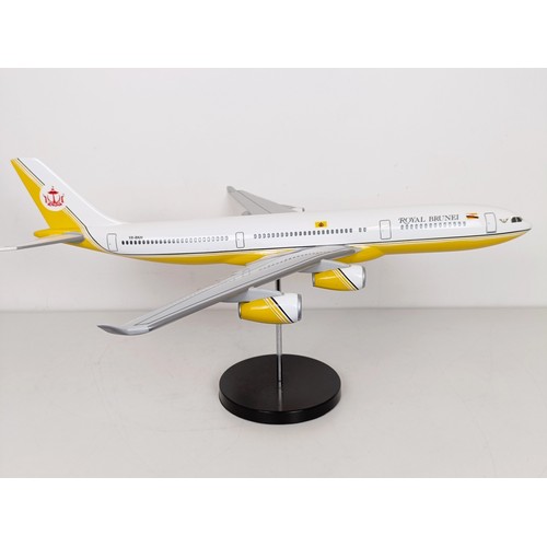 242 - A model of an Airbus A340, on a stand, 58 cm wide