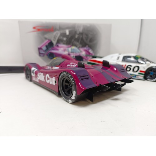 247 - A Spark 1:18 scale model, of a Le Mans Jaguar, boxed, and a similar Exoto Jaguar No 60 (2)