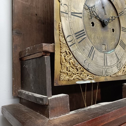 866 - An unusual automata longcase clock, the brass dial signed Anthy Nancolas, Falmouth, having a silvere... 