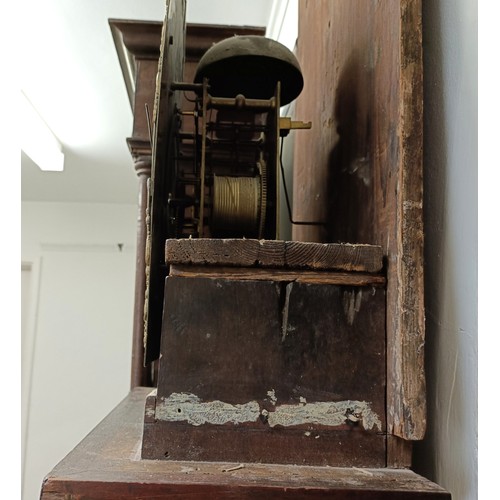 866 - An unusual automata longcase clock, the brass dial signed Anthy Nancolas, Falmouth, having a silvere... 