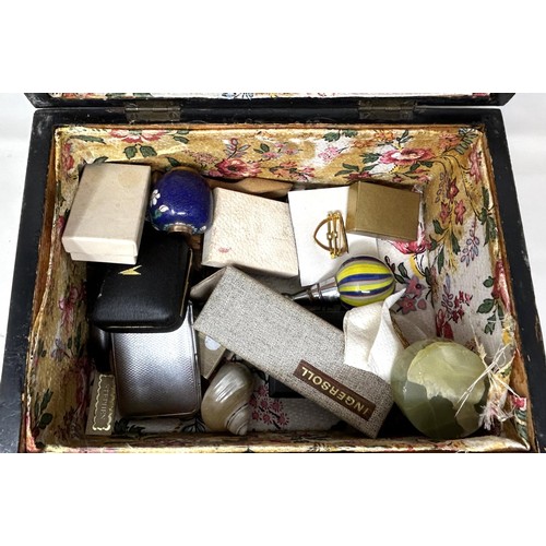 1101 - A jewellery box, assorted costume jewellery and other items