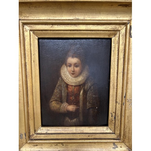 1008 - Continental school, 18th/19th century, a three quarter length study of a young lady, with a lace ruf... 