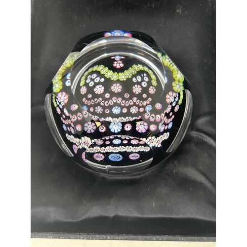 1032 - A Whitefriars commemorative glass paperweight, boxed, and two other glass paperweights (3)