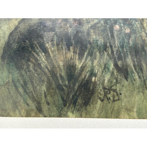 1010 - 20th century, English school, landscape with a sheep, 27 x 35 cm, a landscape with a sheep and sheph... 
