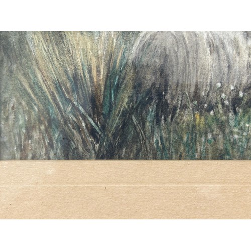 1010 - 20th century, English school, landscape with a sheep, 27 x 35 cm, a landscape with a sheep and sheph... 