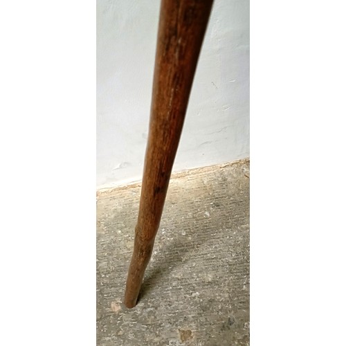 1128 - A folk art walking stick, handle carved in the form of a man's head, 92 cm Provenance: Part of a sin... 