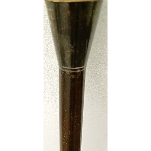 1137 - A George V novelty walking stick, with a silver handle inset dice, Birmingham 1921, 90 cm Provenance... 